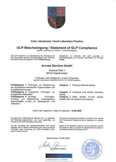 GLP-Zertifikat